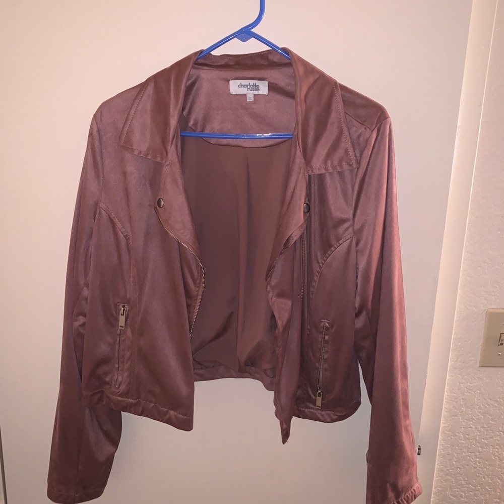 Pink suede jacket